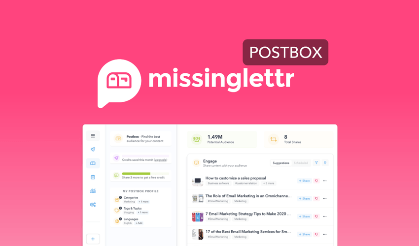 Missinglettr Postbox Coupon Code