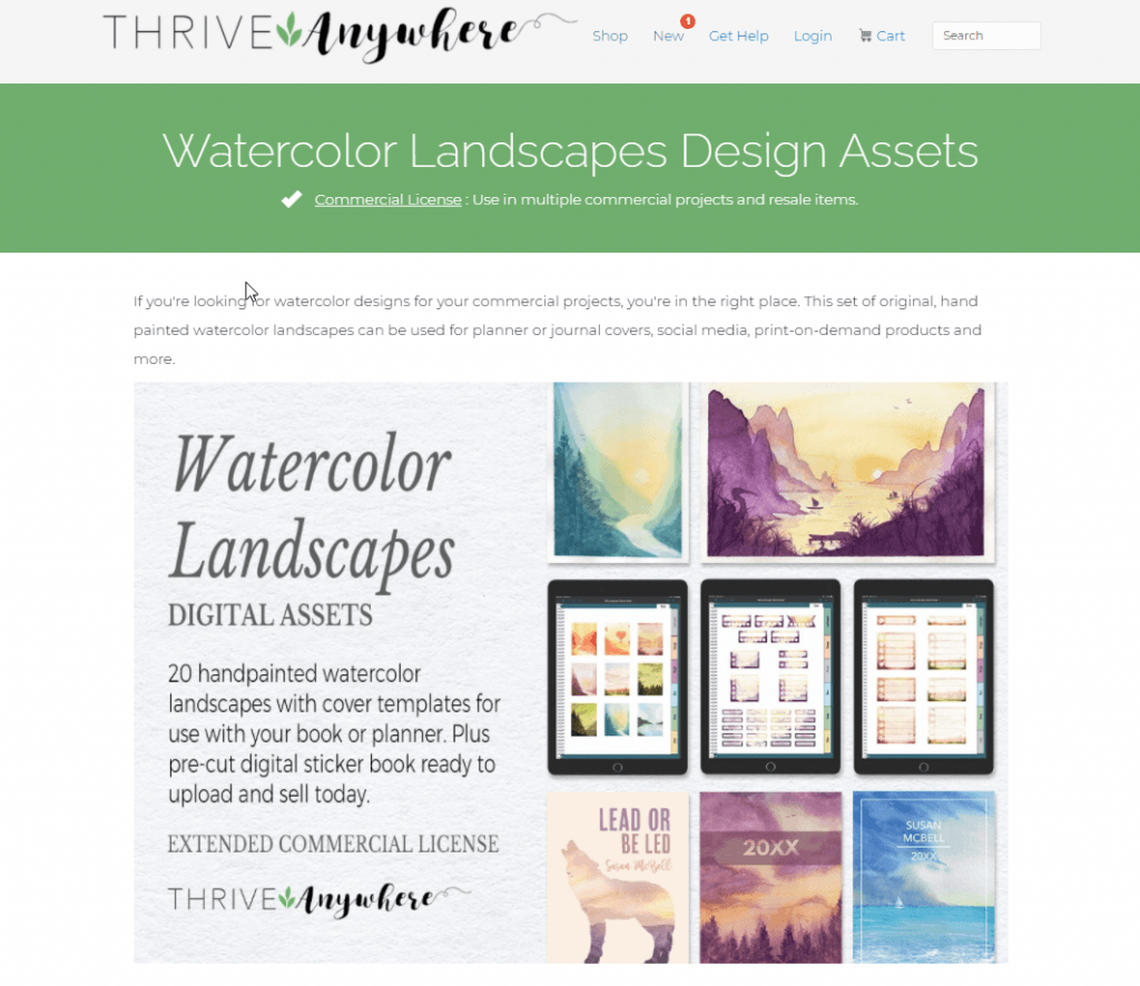 Watercolor Landscape Design Assets Coupon Code