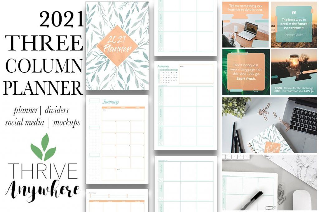 2021 Three Column Yearly Planner PLR Coupon Code