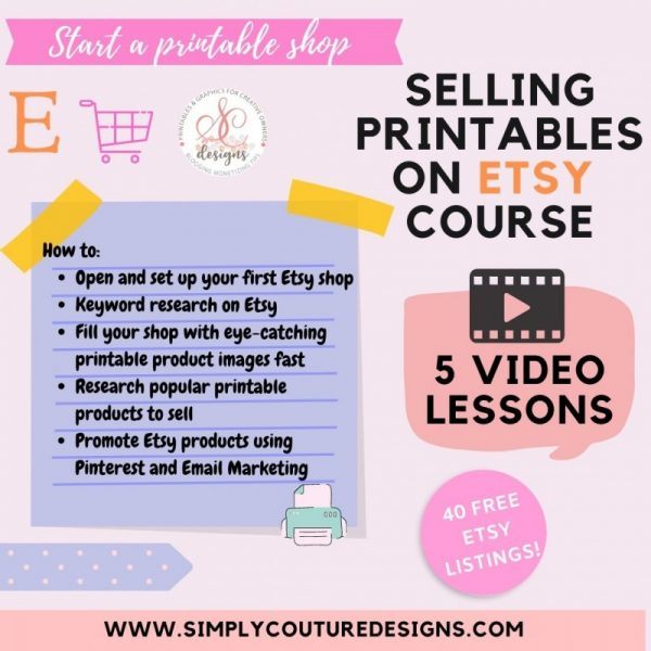Selling Printables On Etsy Course Coupon Code