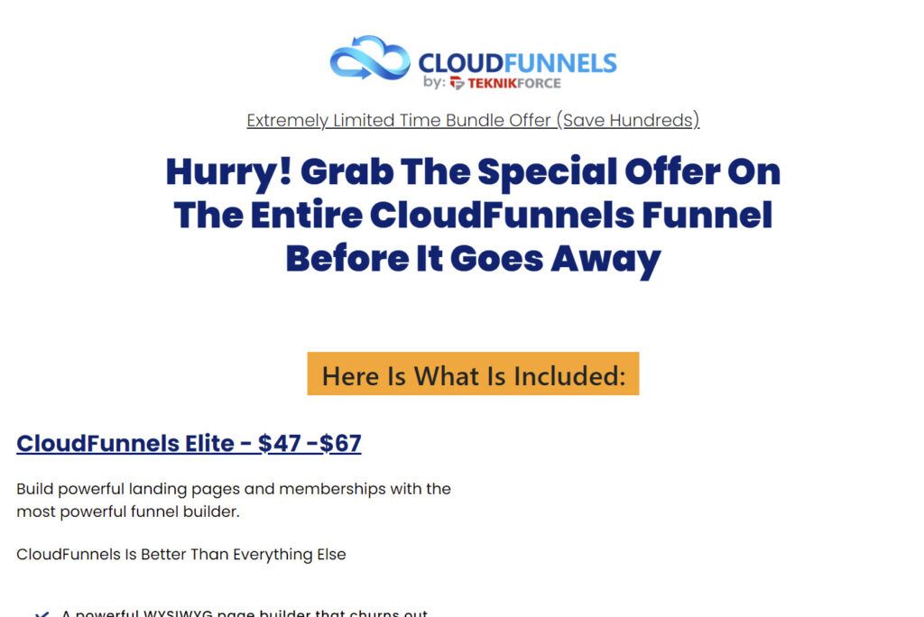 CloudFunnels 2 Bundle Coupon Code