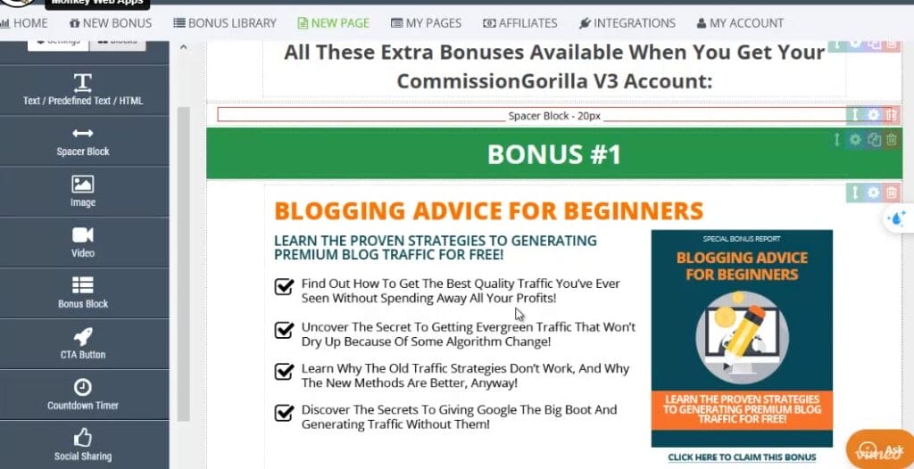 Drag & Drop Bonus Builder
