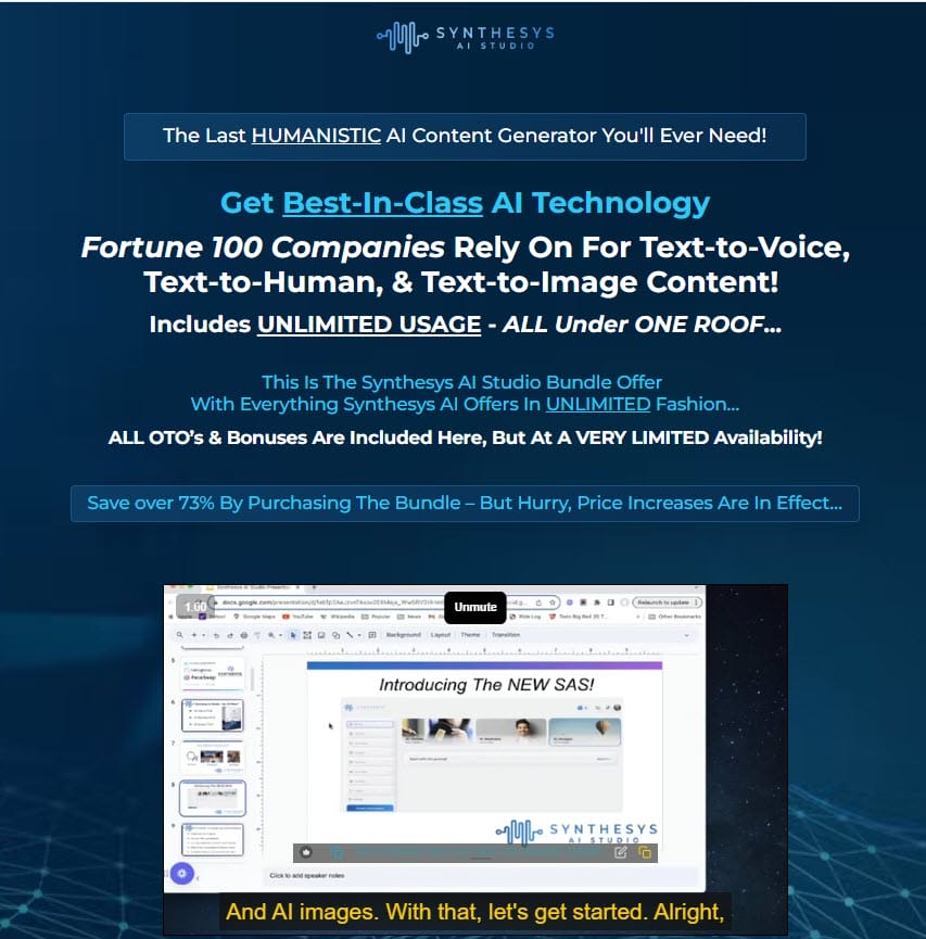 Synthesys AI Studio MAX Coupon Code